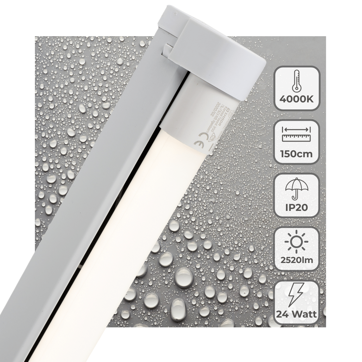 LED's Light LED licht balk 150 cm voor binnen - Armatuur inclusief LED TL buis - 2520 lm