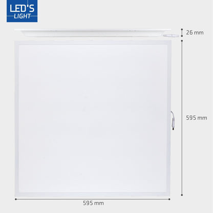LED's Light LED Paneel 595x595mm  - Vierkant - Neutraal wit (4000K) - 4000 Lumen - 40W