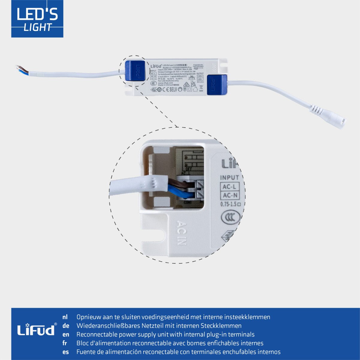 LED's Light LED Paneel 595x595mm  - Vierkant - Neutraal wit (4000K) - 4000 Lumen - 40W