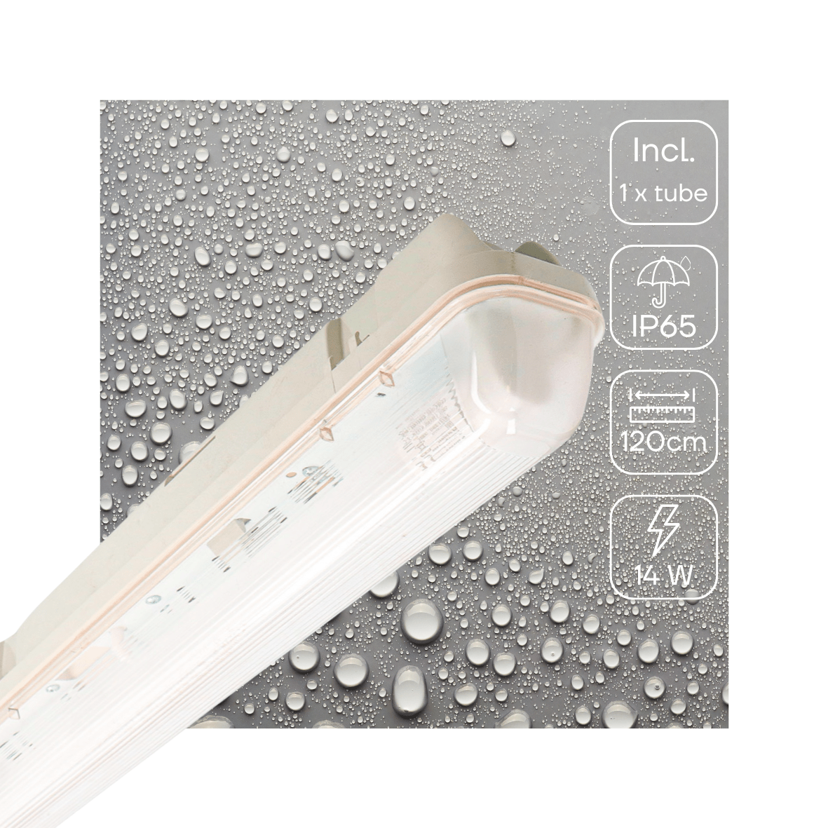 Comnox - LED TL armatuur met sensor - Waterdicht IP65 - 120 cm