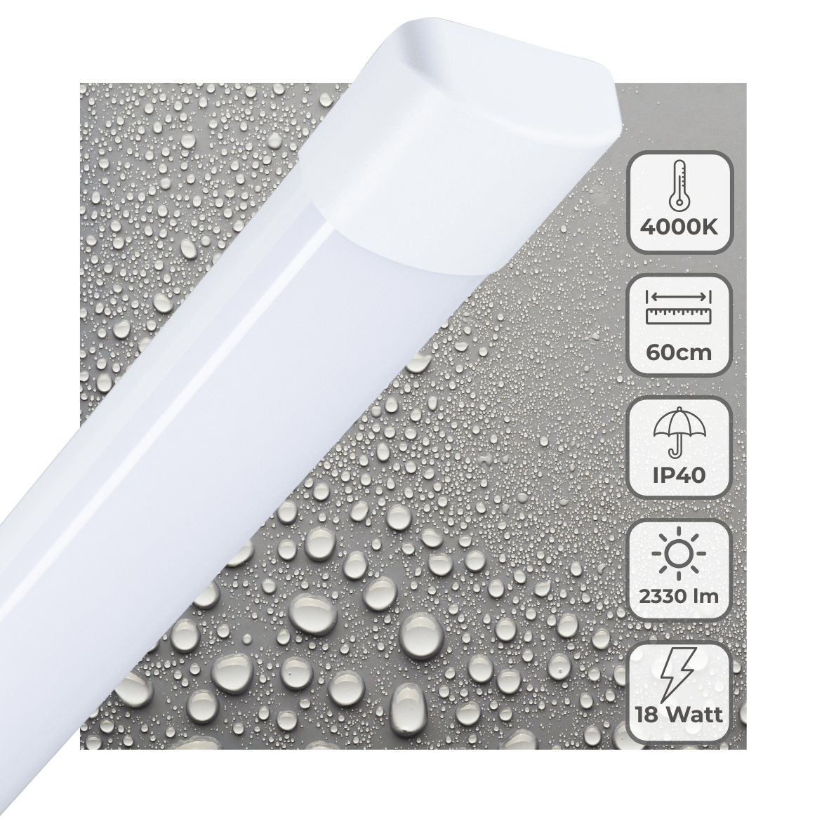 Comnox LED Batten armatuur - Energiezuinige TL-vervanger - 60 cm - 2330 lm