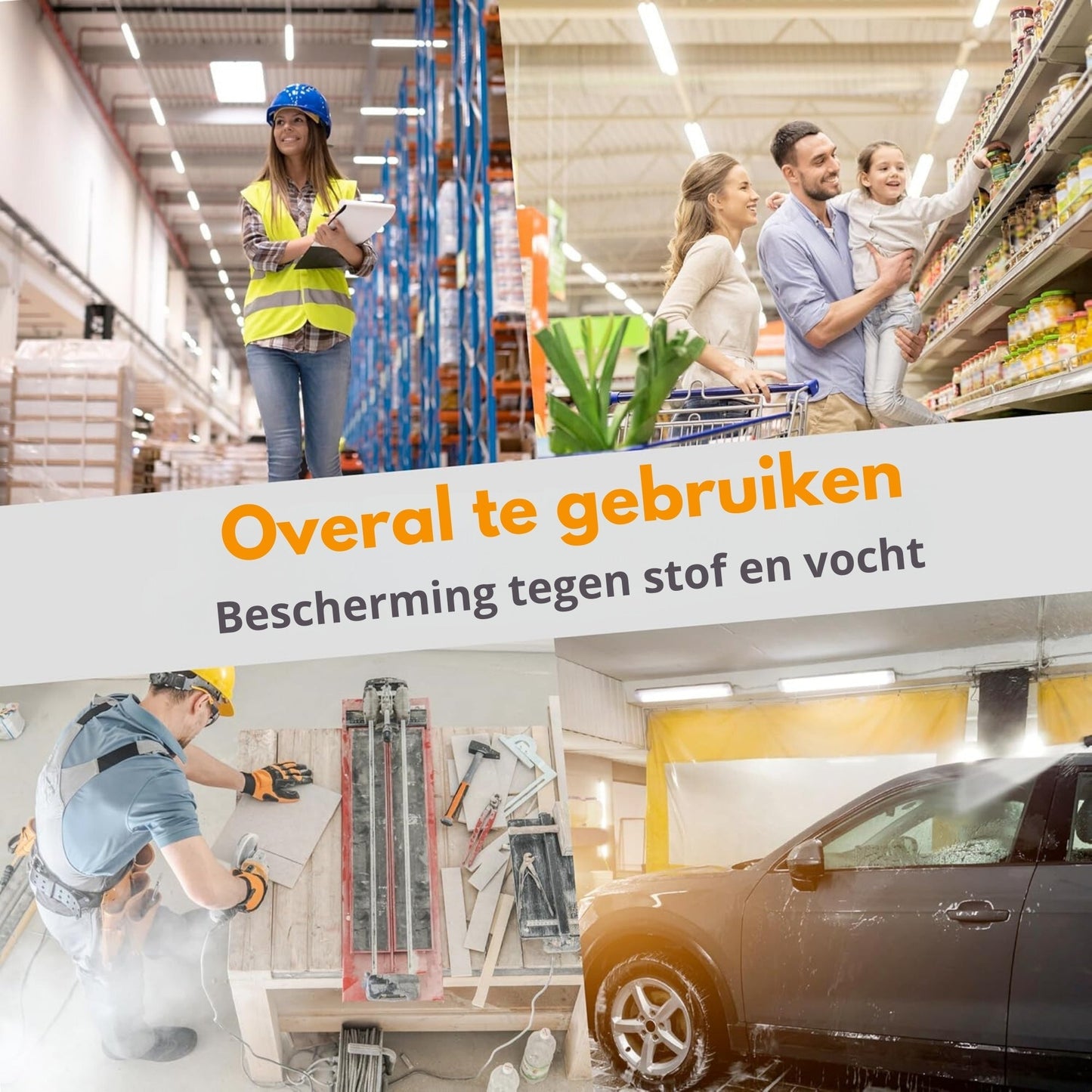 Comnox - LED TL lamp 120 cm - Direct helder licht voor lange ruimtes - Koppelbaar tot 10 lampen - Waterdicht IP65 - 36W 4320lm 4000K