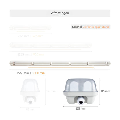 Comnox - LED's Light Proventa LED TL Armatuur - Slimme verlichting met sensor - 120cm