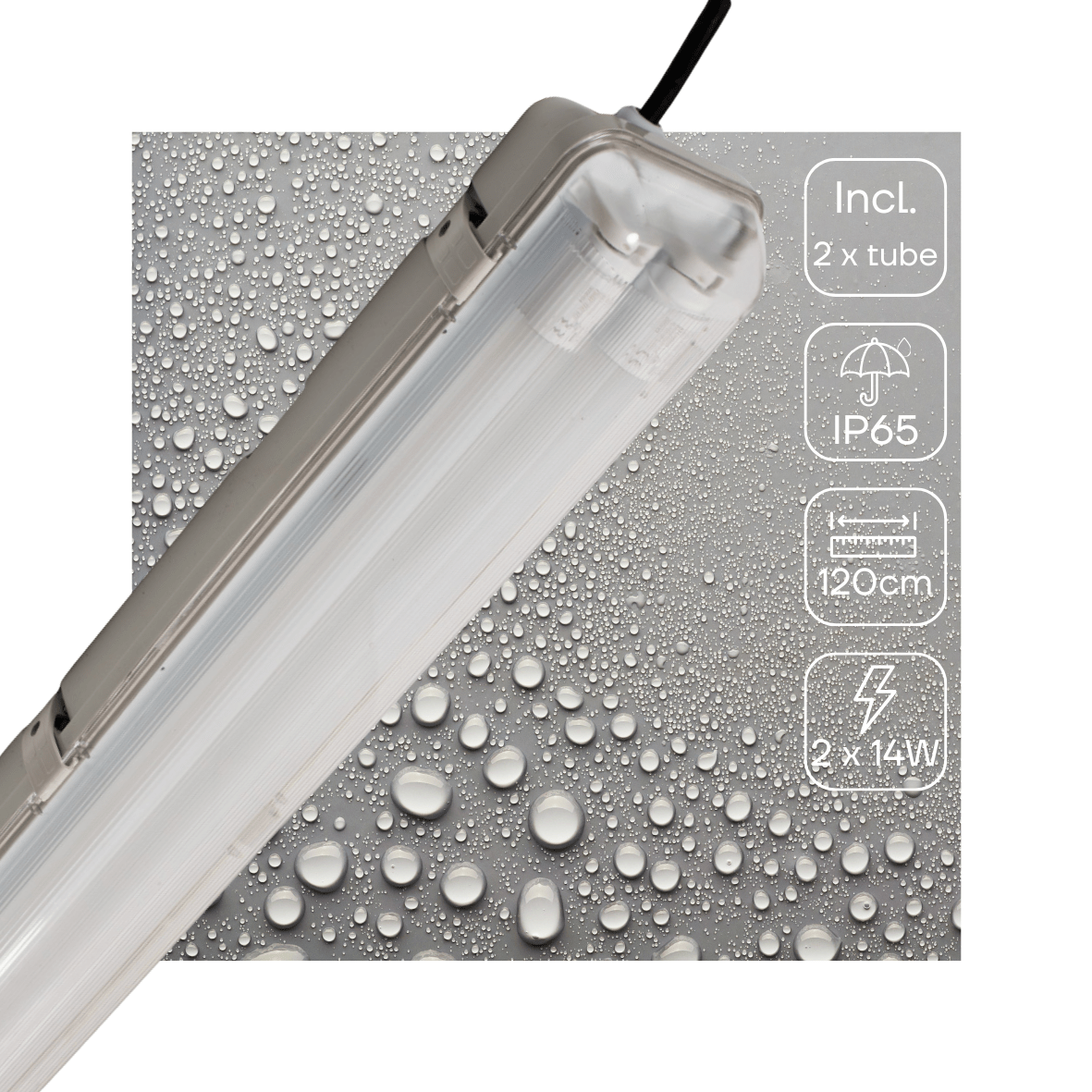 LED's Light LED TL licht balk met sensor 120 cm - Bewegingssensor en nachtsensor - Waterdicht - 4200 lm