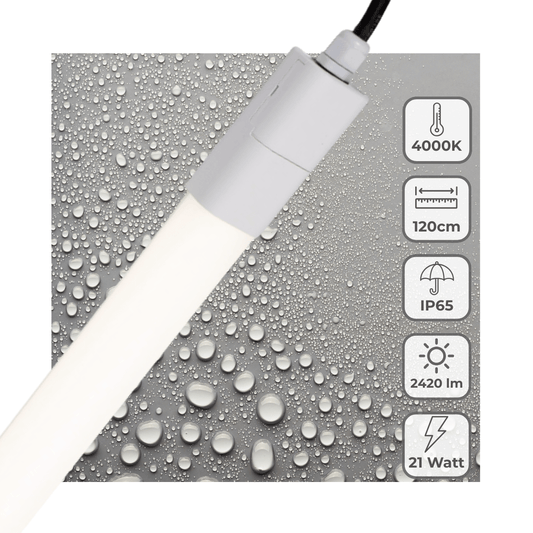 Waterdichte LED-verlichting 150cm IP65 4000K 7200lm