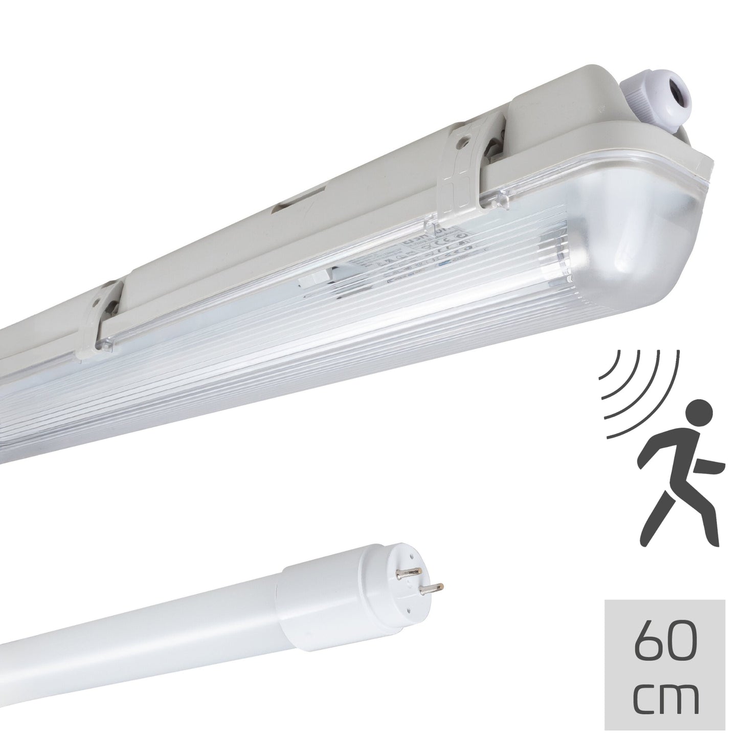 LED's Light LED TL verlichting met sensor 60 cm - Bewegingssensor en nachtsensor - Waterdicht - 1100 lm