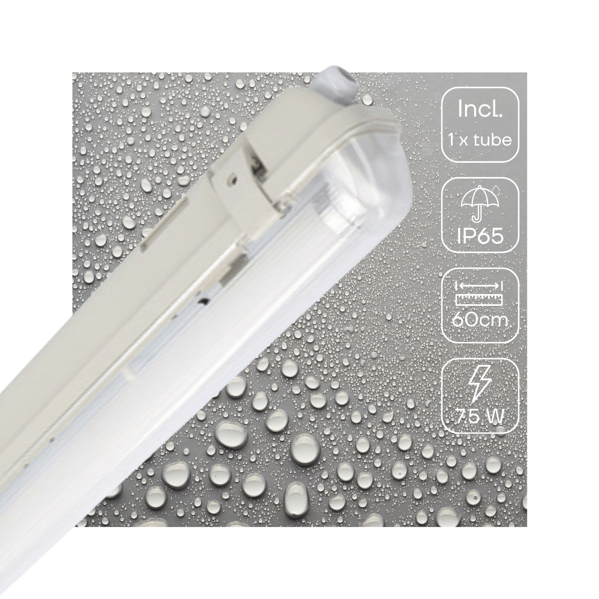 Comnox Proventa LED TL armatuur - Slimme verlichting met sensor - 60 cm