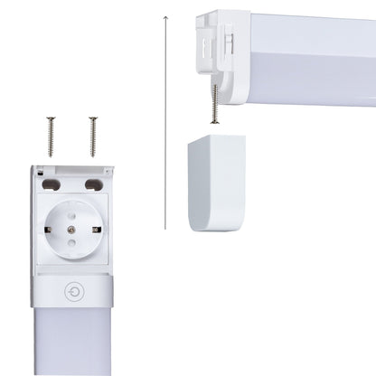 LED's Light Licht balk 60 cm met extra stopcontact - Dimbaar - Geschikt voor badkamer - 1700 lm