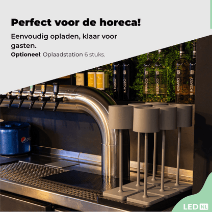 Comnox - LED's Light Oplaadbare Tafellamp - Comfortabel verlichtingsoplossing voor binnen en buiten - Dimbaar via aanraking - Wit - 4000K