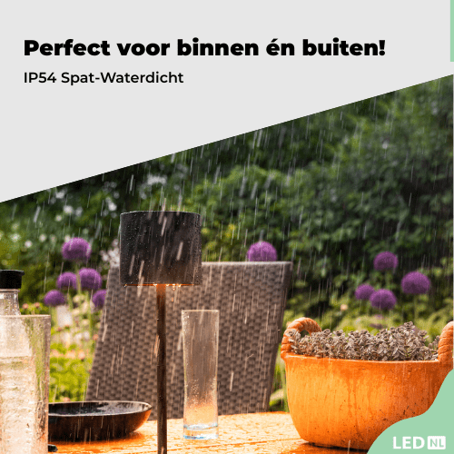 LED's Light Oplaadbare LED Tafellamp - Dimbaar via aanraking - Binnen en buiten - Zwart