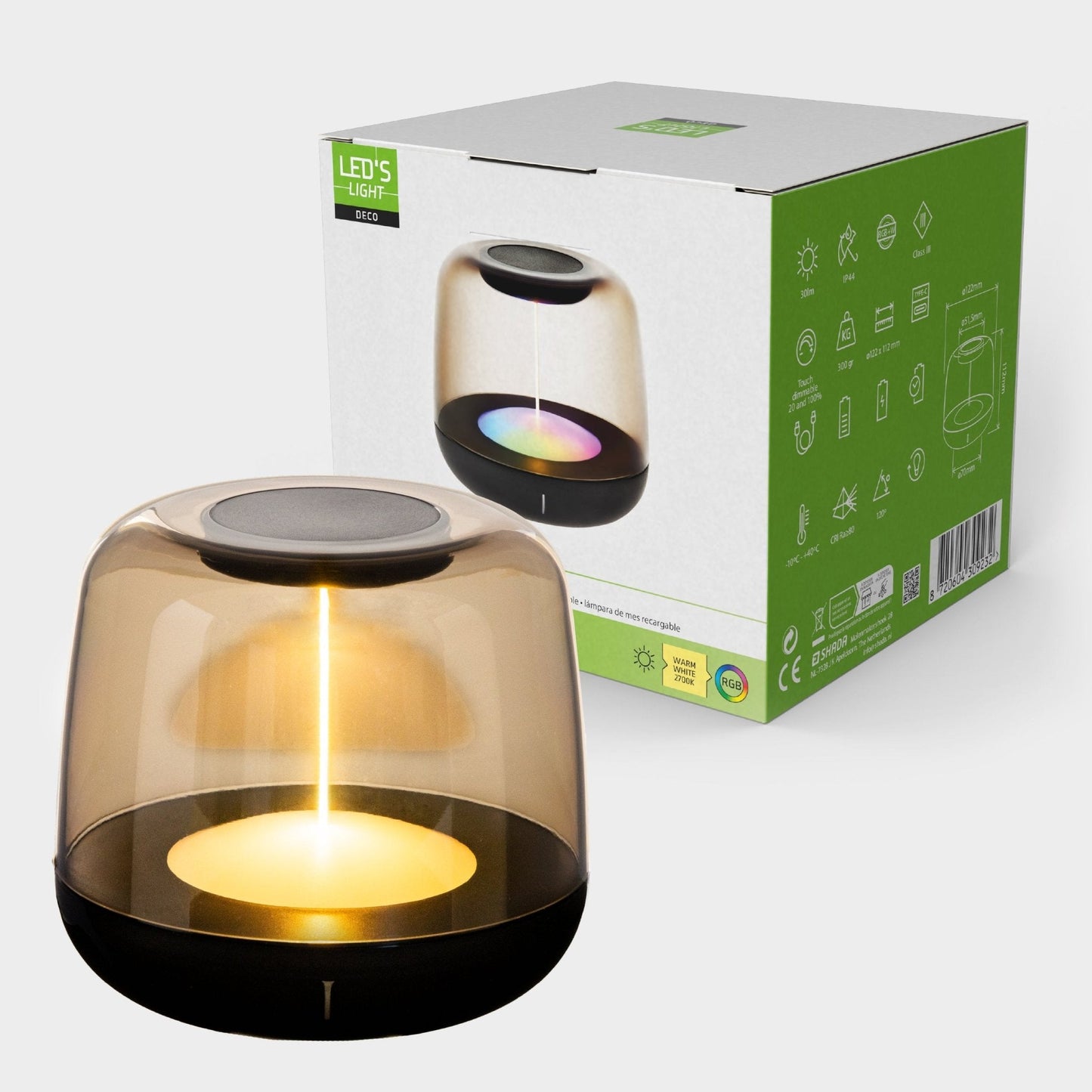 LED's Light Oplaadbare tafellamp op accu - lichtspiraal - Binnen & Buiten - RGBW