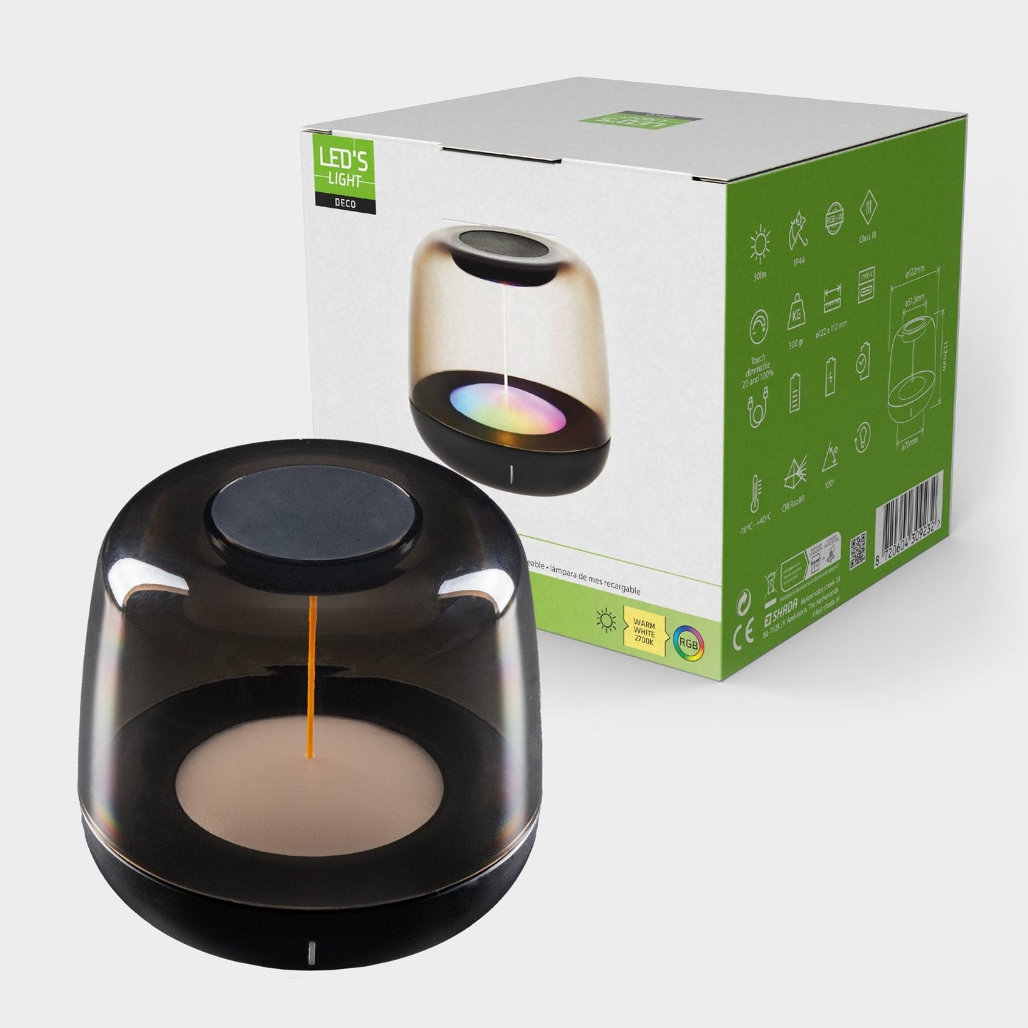 LED's Light Oplaadbare tafellamp op accu - lichtspiraal - Binnen & Buiten - RGBW