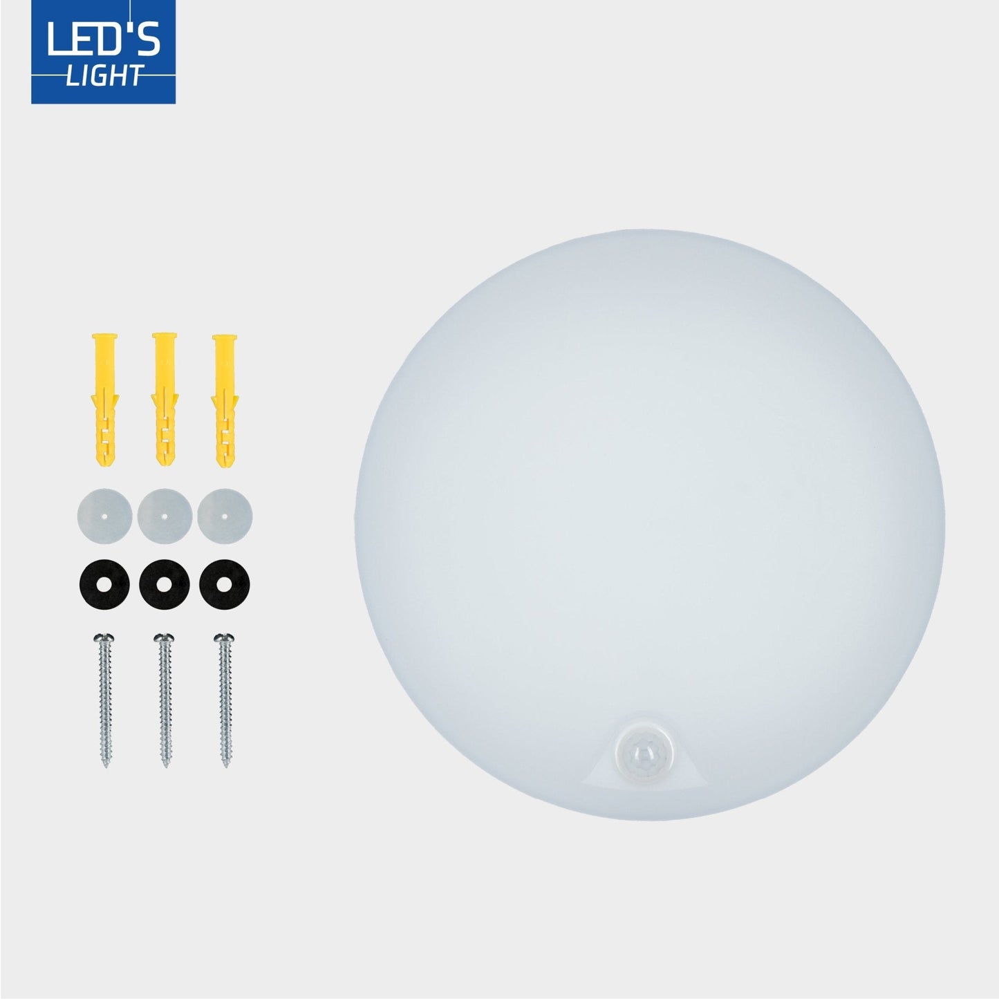 LED's light Plafondlamp met bewegingssensor en schemersensor - dimbaar in 6 standen - IP54 - 30 cm