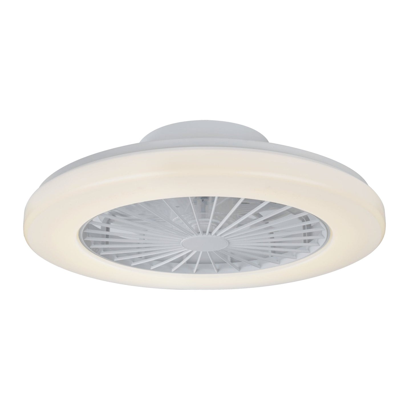 LED’s Light plafondventilator met verlichting 48 cm – Ventilatiesnelheid en bediening met afstandsbediening - Wit