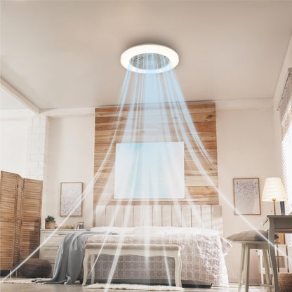 LED’s Light plafondventilator met verlichting 48 cm – Ventilatiesnelheid en bediening met afstandsbediening - Wit