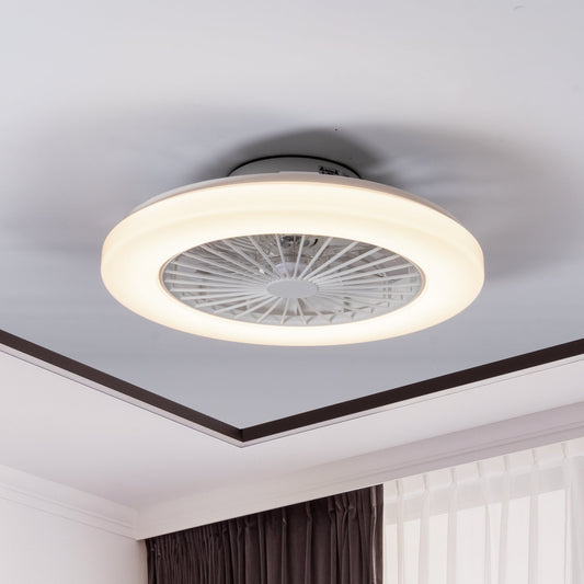 Comnox - LED’S LIGHT - Plafondventilator met verlichting - Comfort & Sfeer - Winter- en zomerstand - 48 cm diameter - Wit