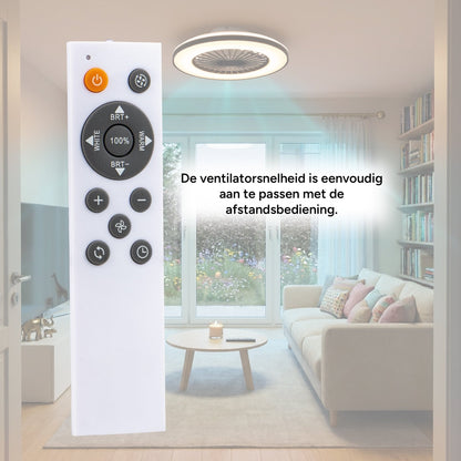 Comnox - LED’s Light plafondventilator met verlichting - Zomer en winter modus - 48 cm Zwart