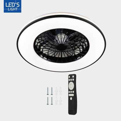 LED's Light Plafondventilator met verlichting zwart - 48,5 cm