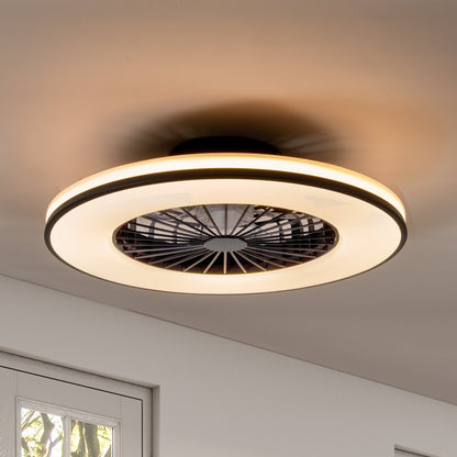 LED's Light Plafondventilator met verlichting zwart - 48,5 cm
