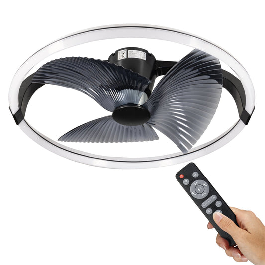 Comnox - LED Plafondventilator XL 74 cm - Comfort & Energiezuinigheid - 3000 Lumen - 736 mm - LED Ventilator - Zwart