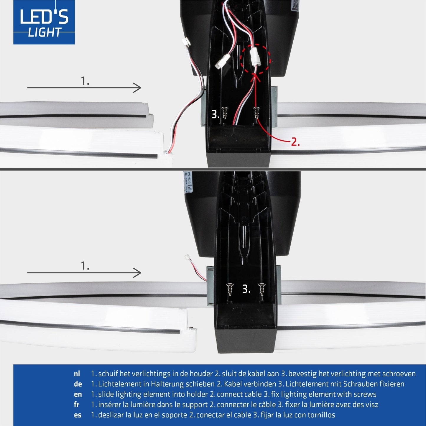 LED's Light Plafondventilator XL 74 cm - Bedienbaar met afstandsbediening - Zwart