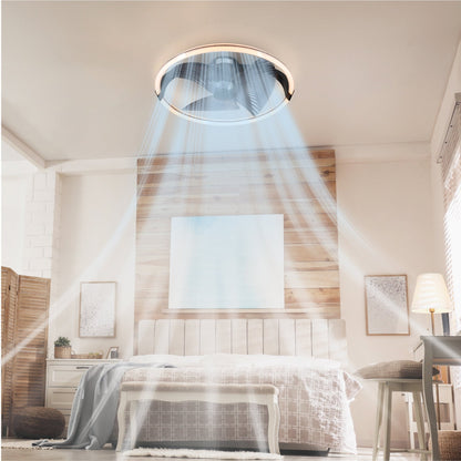 LED's Light Plafondventilator XL 74 cm - Bedienbaar met afstandsbediening - Zwart