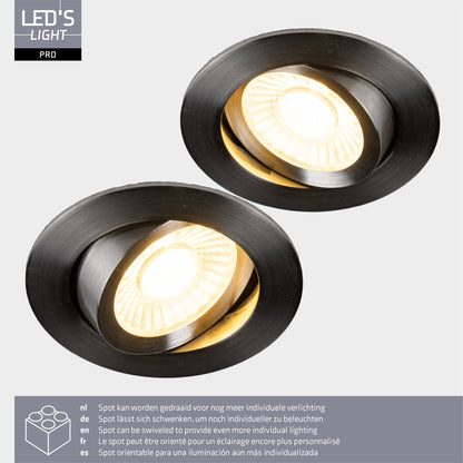 Comnox - LED's Light PRO downlight inbouwspot Ø 68mm - Comfort en veiligheid voor u - 60 graden lichtverdeling - 6 watt - 300 lumen