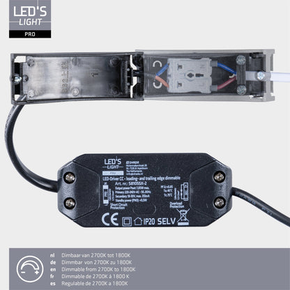 LED's Light PRO downlight inbouwspot Ø 68mm - Kantelbaar - Spatwaterdicht - Dim to Warm - Zilver