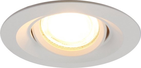 Comnox - LED's Light PRO downlight inbouwspot Ø 68mm - Direct helder licht - Energiezuinig - 6W - 300lm - Dimbaar - IP44 - Wit