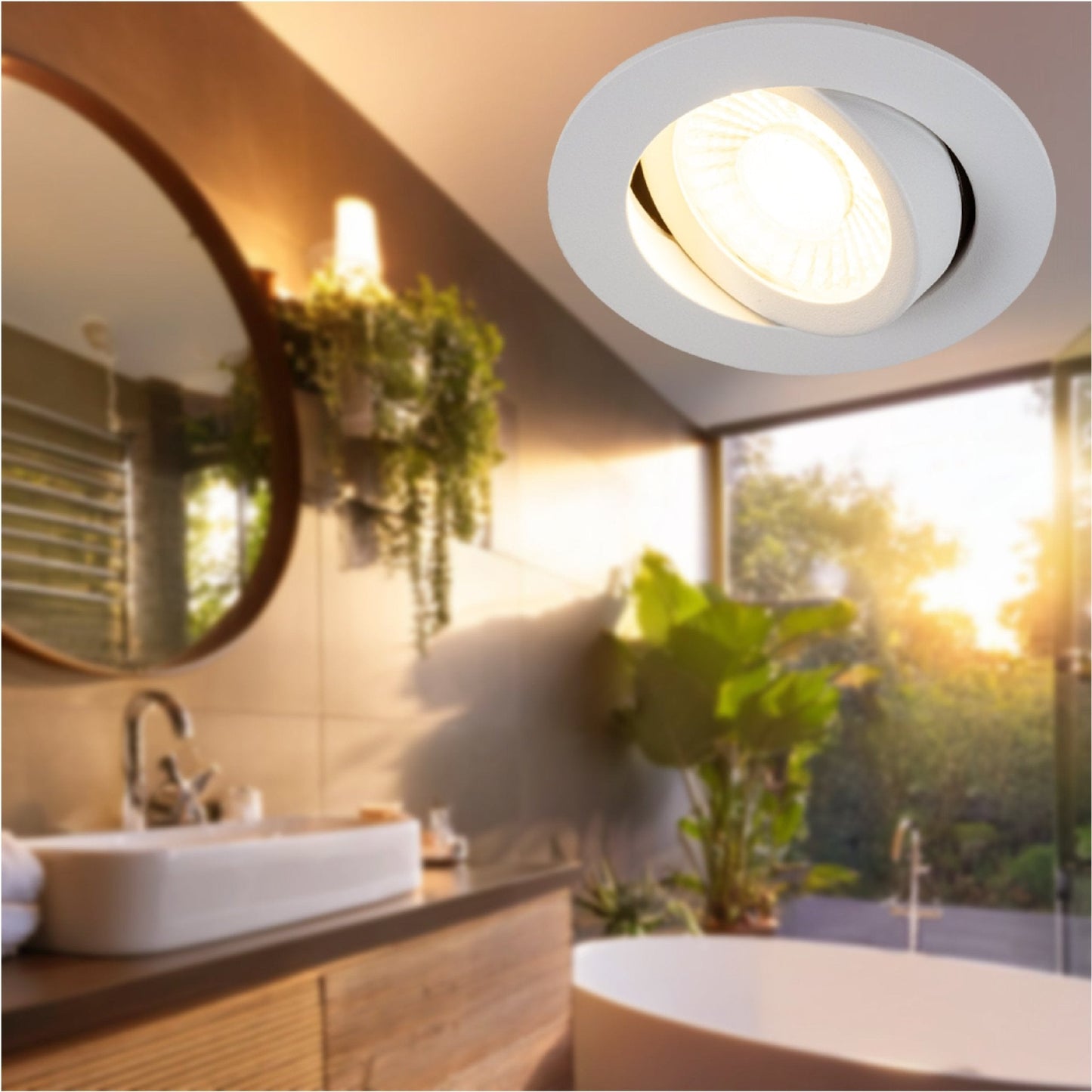 LED's Light PRO downlight inbouwspot Ø 68mm - Spatwaterdicht - Dimbaar - Universeel - Wit