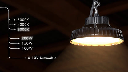Comnox - LED's Light pro High Bay - Flexibel vermogen en lichtkleur - 200W 30000lm