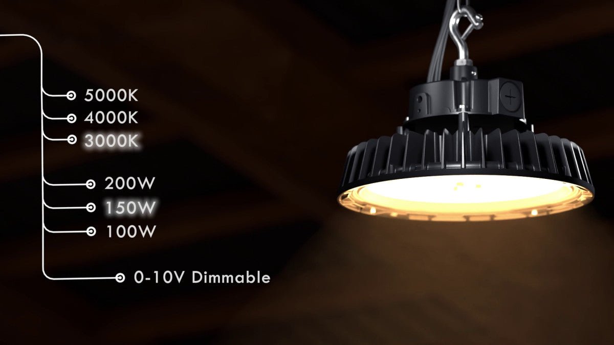 Comnox - LED's Light pro High Bay - Flexibel vermogen en lichtkleur - 200W 30000lm