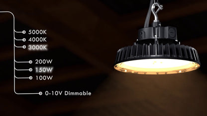 Comnox - LED's Light pro High Bay - Flexibel vermogen en lichtkleur - 200W 30000lm