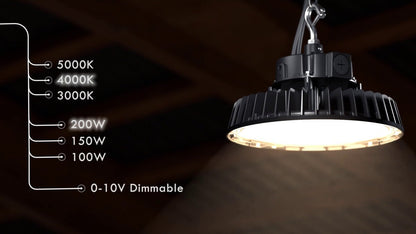 Comnox - LED's Light pro High Bay - Flexibel vermogen en lichtkleur - 200W 30000lm