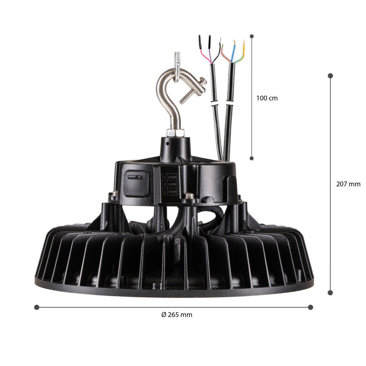 Comnox - LED's Light pro High Bay - Flexibel vermogen en lichtkleur - 200W 30000lm