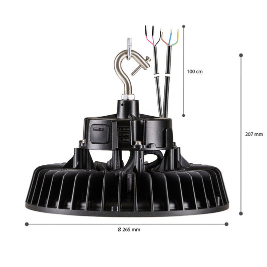 Comnox - LED's Light Pro High Bay – Krachtige verlichting voor magazijnen en industriële hallen – 30.000 lumen – 200W – 3000K/4000K/5000K – highbay – aluminium