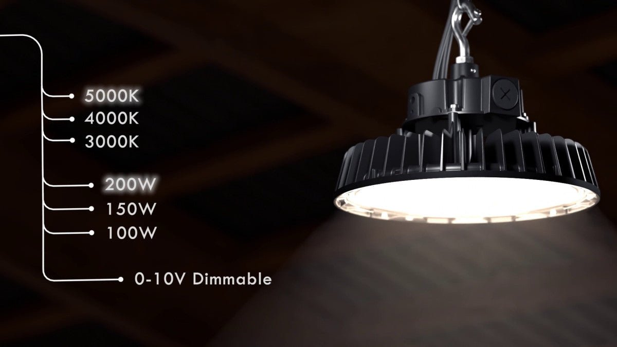 Comnox - LED's Light pro High Bay - Flexibel vermogen en lichtkleur - 200W 30000lm