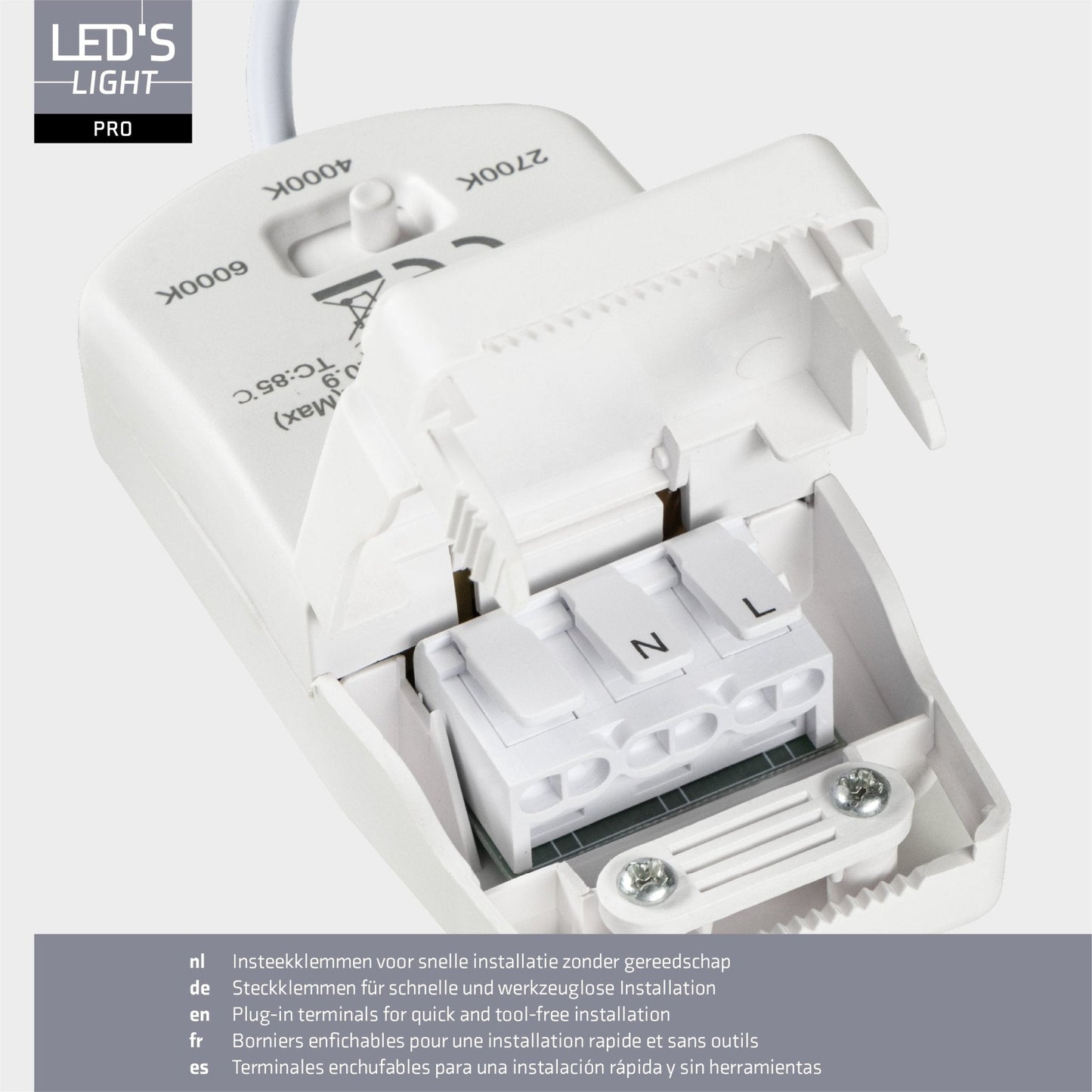 LED's Light PRO Inbouwspot 68 mm - Indoor & Outdoor - 3 lichtkleuren - Dimbaar licht - Wit