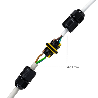 LED's Light Pro Kabeldoos I-connector 3P - IP68 waterdicht - Lasdoos voor kabels van 4 tot 11 mm