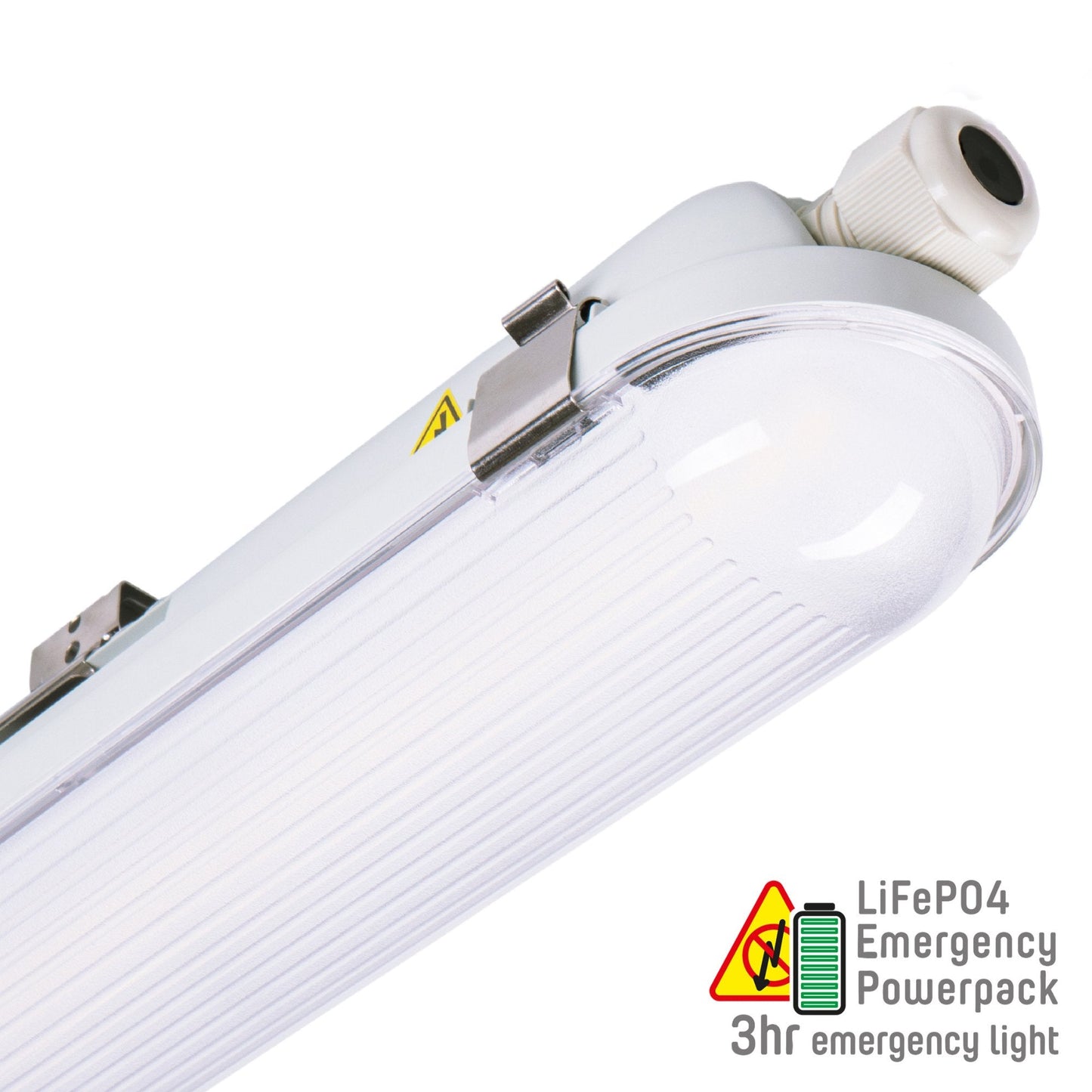 Comnox - LED'S LIGHT - LED TL armatuur 150 cm - Energiezuinig licht met noodaccu - 47W 7200lm 4000K - binnen & buiten - zwart