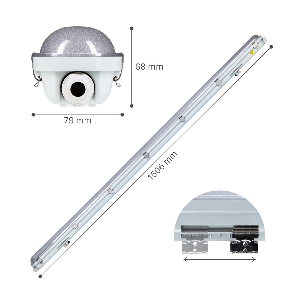 2 PACK - LED's Light PRO LED TL armatuur 150 cm - Met noodaccu - 4 lichtstanden - 47W