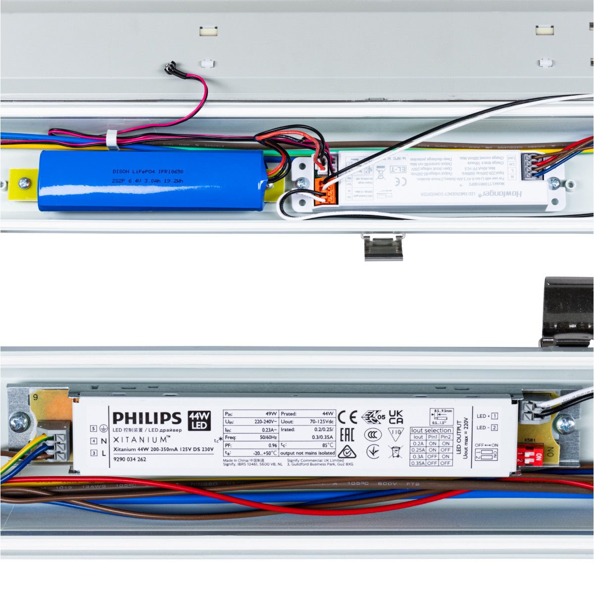 Comnox - LED'S LIGHT - LED TL armatuur 150 cm - Energiezuinig licht met noodaccu - 47W 7200lm 4000K - binnen & buiten - zwart