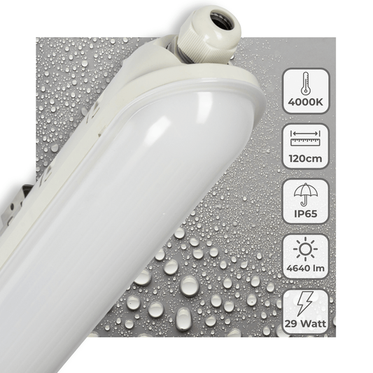 Comnox - LED's Light Pro Koppelbaar LED TL armatuur - Waterdicht & Robuust - 120 cm