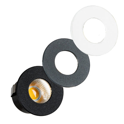3 PACK - LED's Light PRO mini inbouwspot 3 cm - Voor overkapping, veranda's en inbouwplafonds - Dimbaar - 3 Kleuren plaatjes