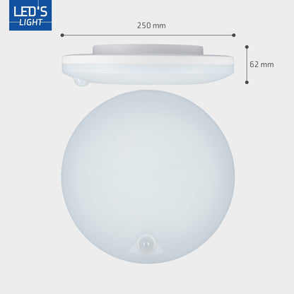 Comnox - LED's Light Pro Plafondlamp - Automatische verlichting met sensor - 25 cm wit