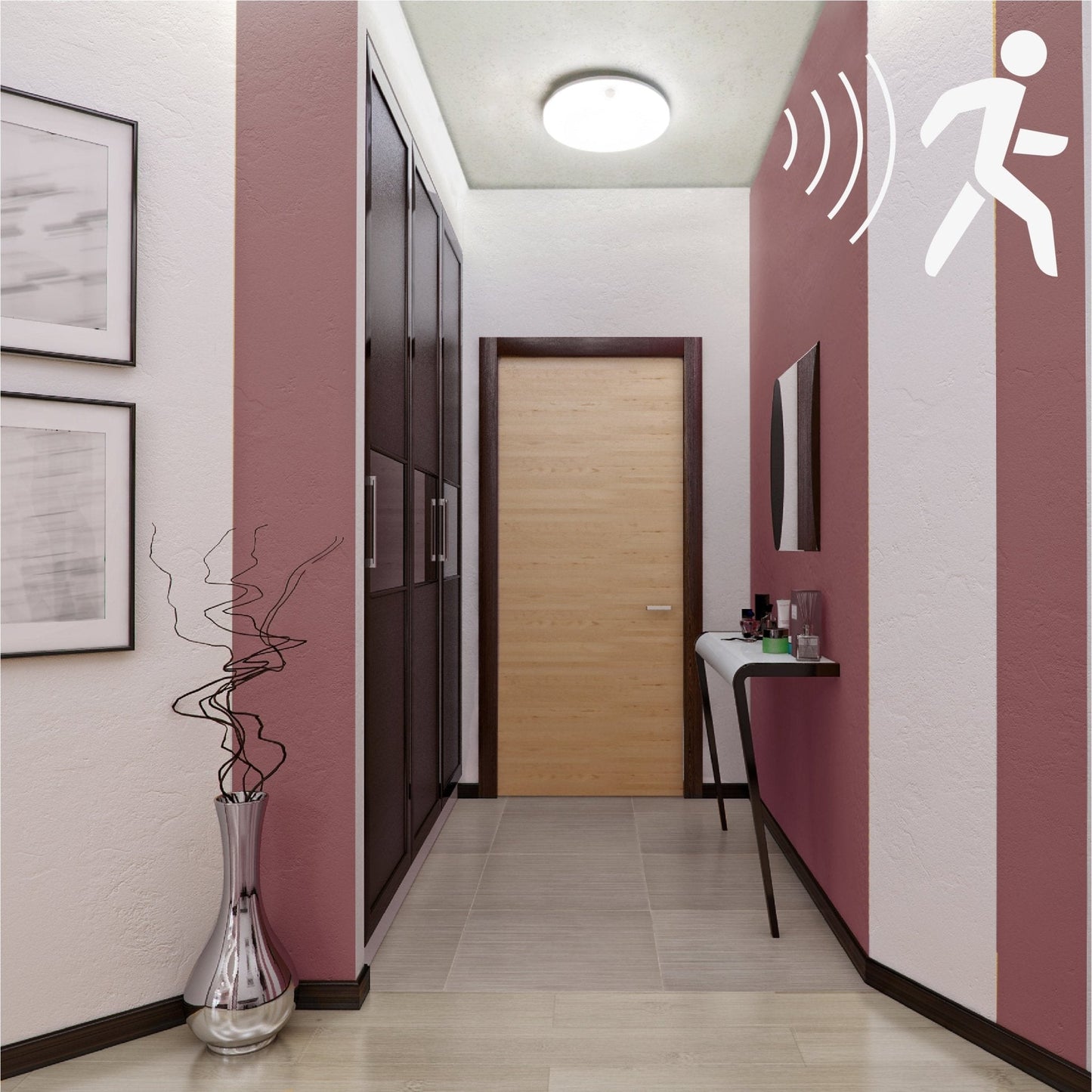 LED's Light Pro Plafondlamp met sensor - Bewegingssensor en schemersensor - 6 standen - 25 cm