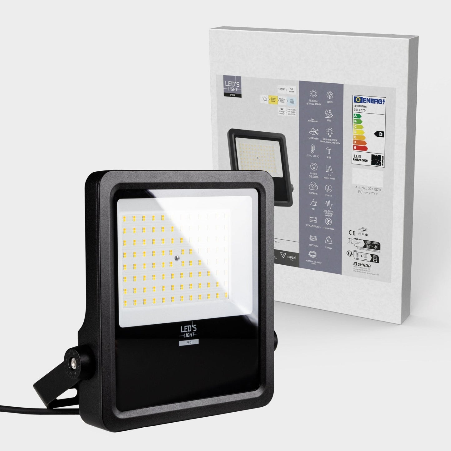 LED's Light Pro Premium Floodlight 12750 - 6 lichtstanden - Water en roestbestendig - 100W