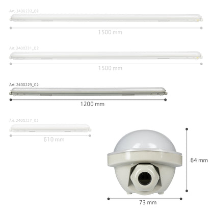 Comnox - LED's Light Pro Koppelbaar LED TL armatuur - Waterdicht & Schokbestendig - 120 cm