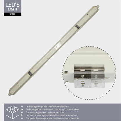 Comnox - LED's Light Pro Koppelbaar LED TL armatuur - Waterdicht & Schokbestendig - 120 cm