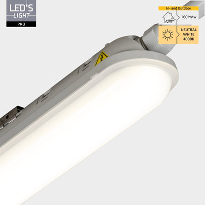 Comnox - LED's Light Pro Koppelbaar TL armatuur 120 cm - Direct helder licht - Energiezuinig - 4640 lm - 29 W - waterdicht IP65 - wit